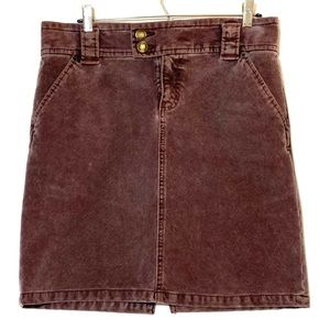 Burgundy corduroy skirt